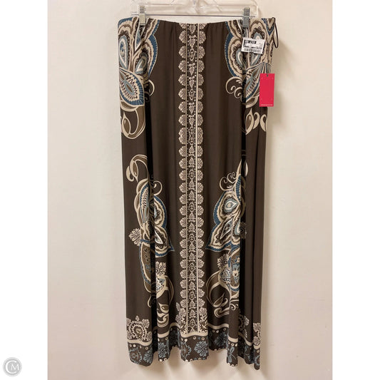 Skirt Maxi By Vince Camuto In Brown, Size: 16