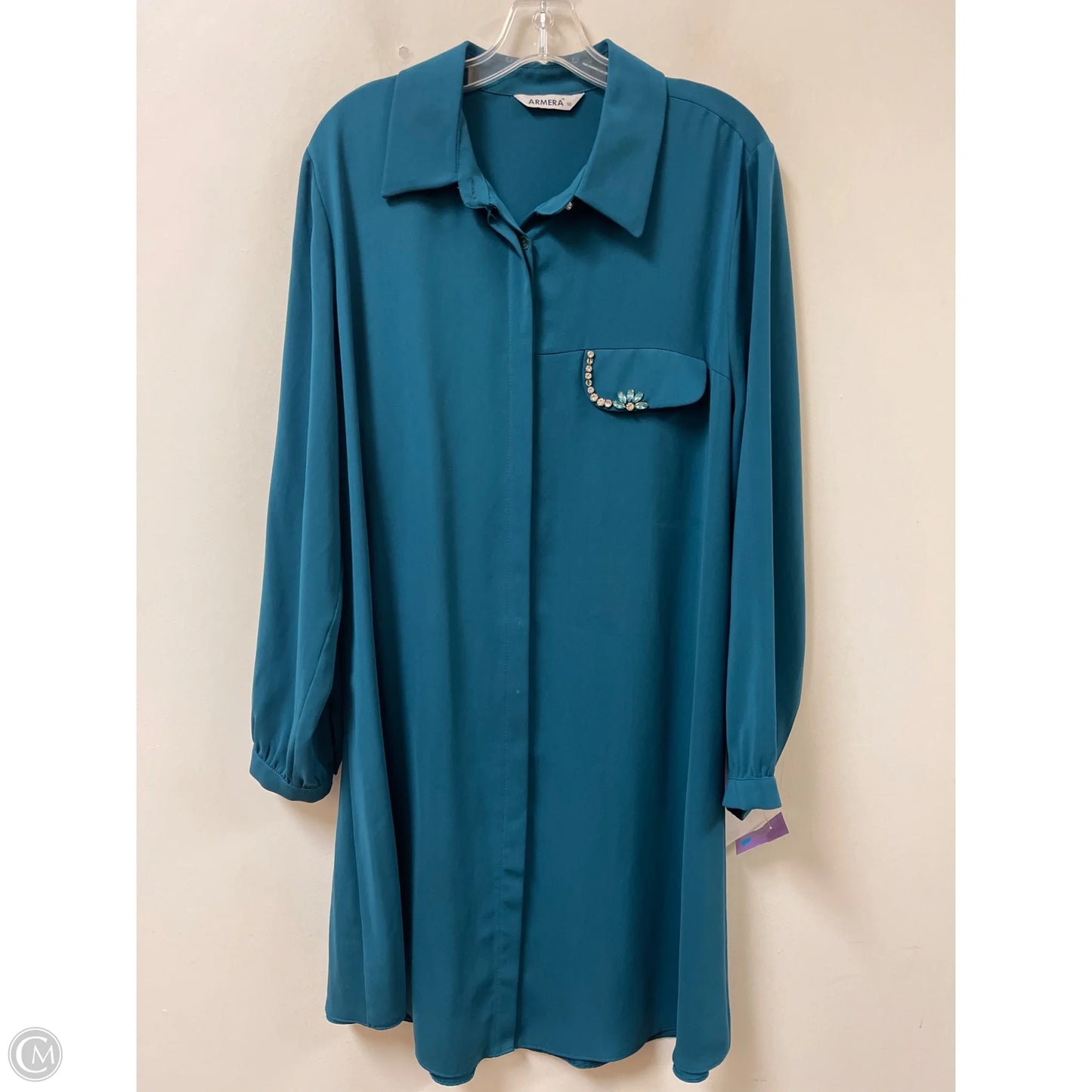 Dress Casual Midi By Clothes Mentor In Blue, Size: Xl