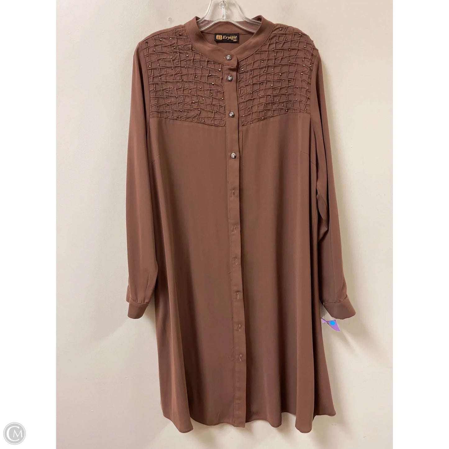Dress Casual Midi By Clothes Mentor In Brown, Size: Xl
