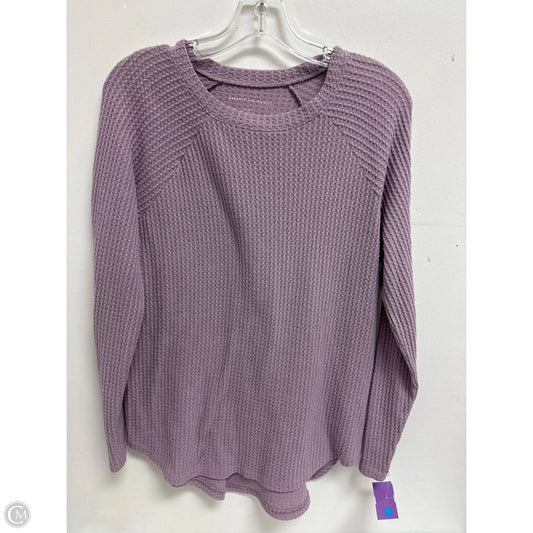 Top Long Sleeve By American Eagle In Purple, Size: M
