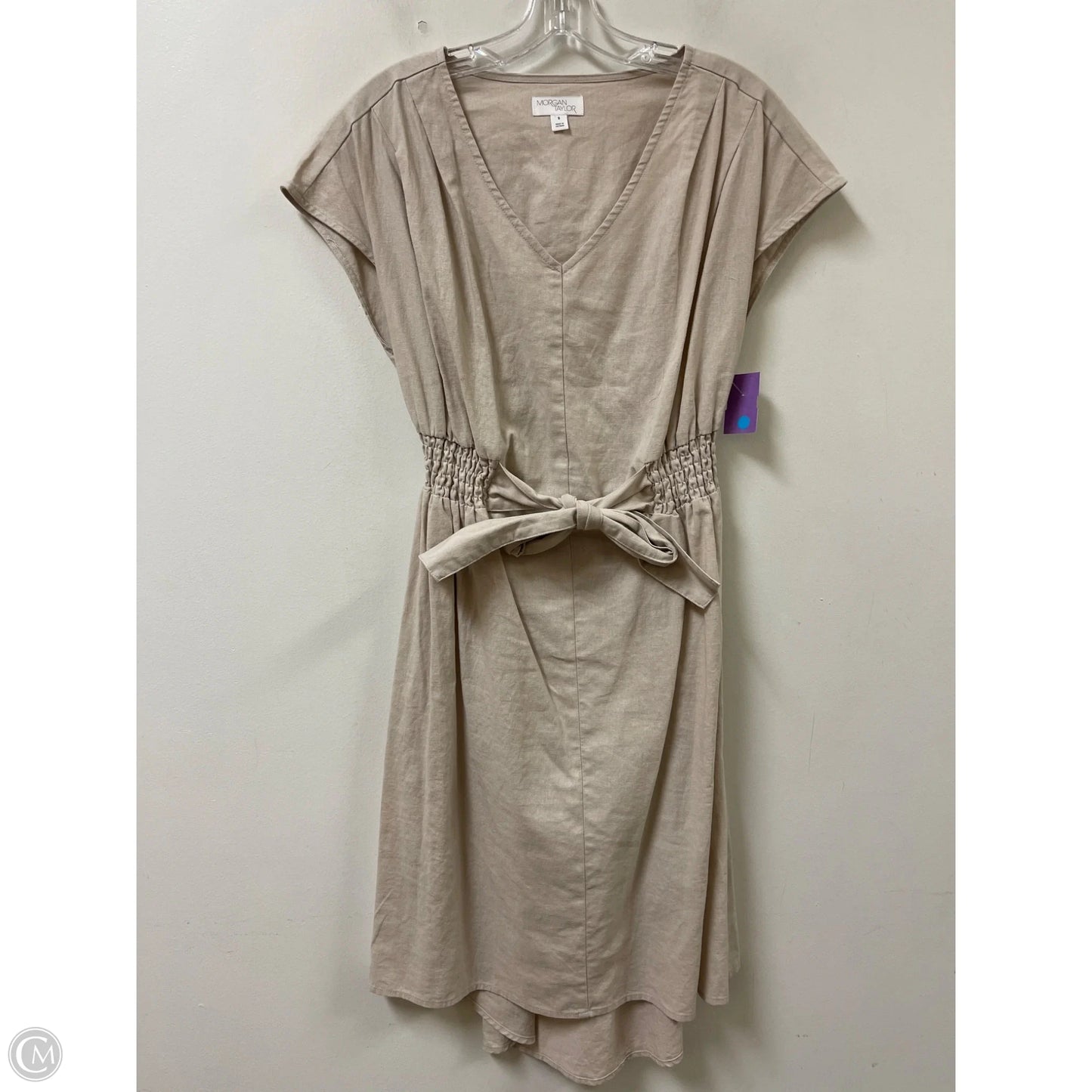 Dress Casual Midi By Morgan Taylor In Tan, Size: S