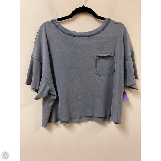 Top Short Sleeve By Shein In Blue, Size: M