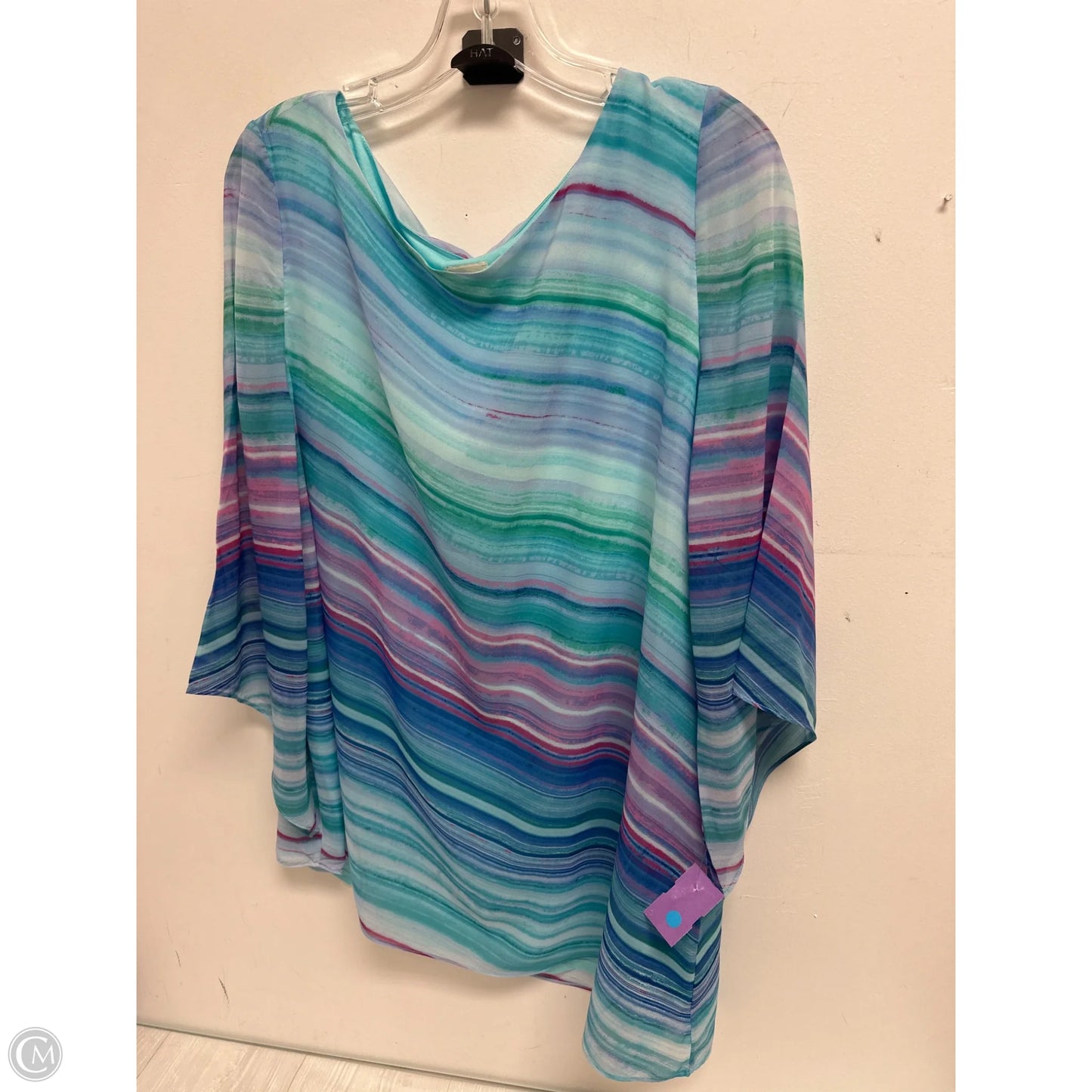 Tunic Long Sleeve By Chicos In Blue, Size: L