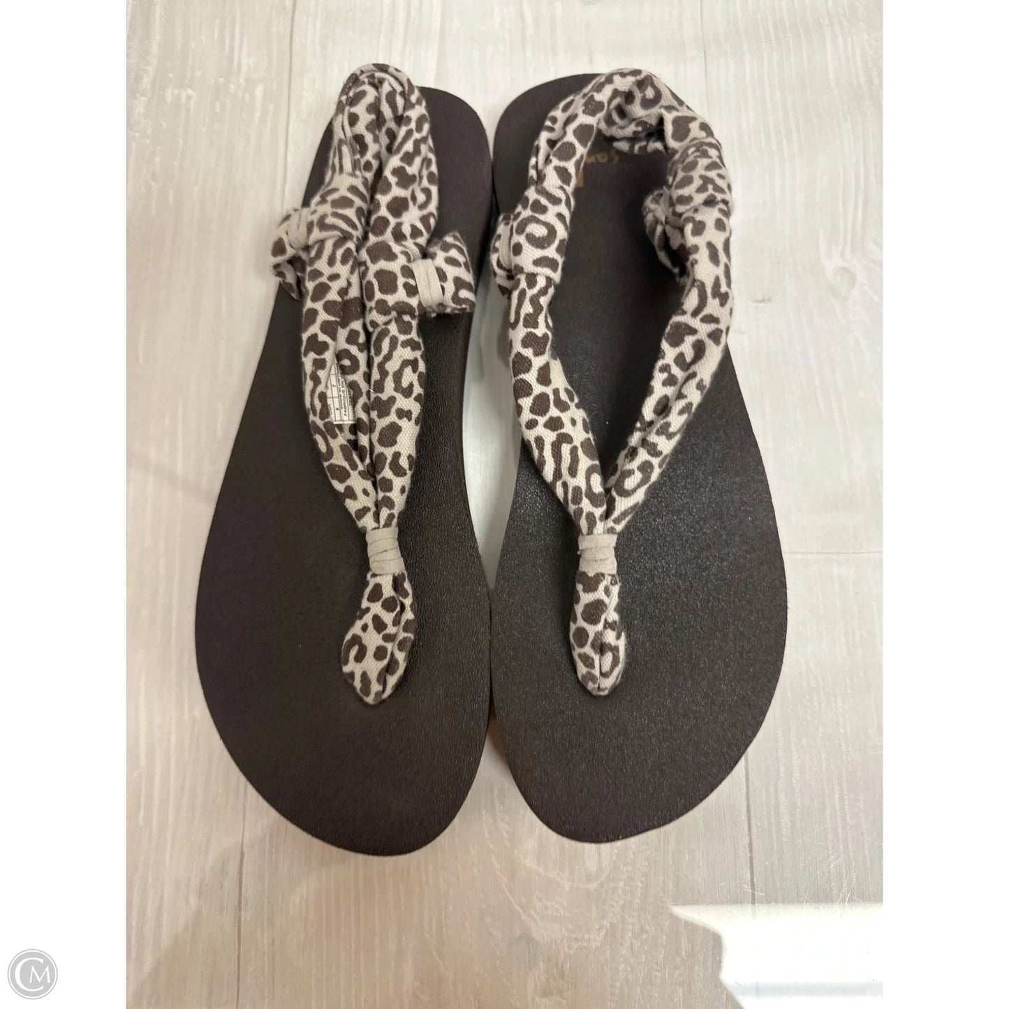 Sandals Flats By Sanuk In Animal Print, Size: 9