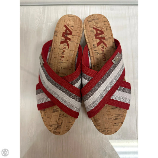 Sandals Heels Wedge By Anne Klein In Red, Size: 9
