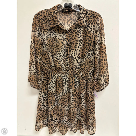Dress Casual Short By Delicious In Animal Print, Size: Xl