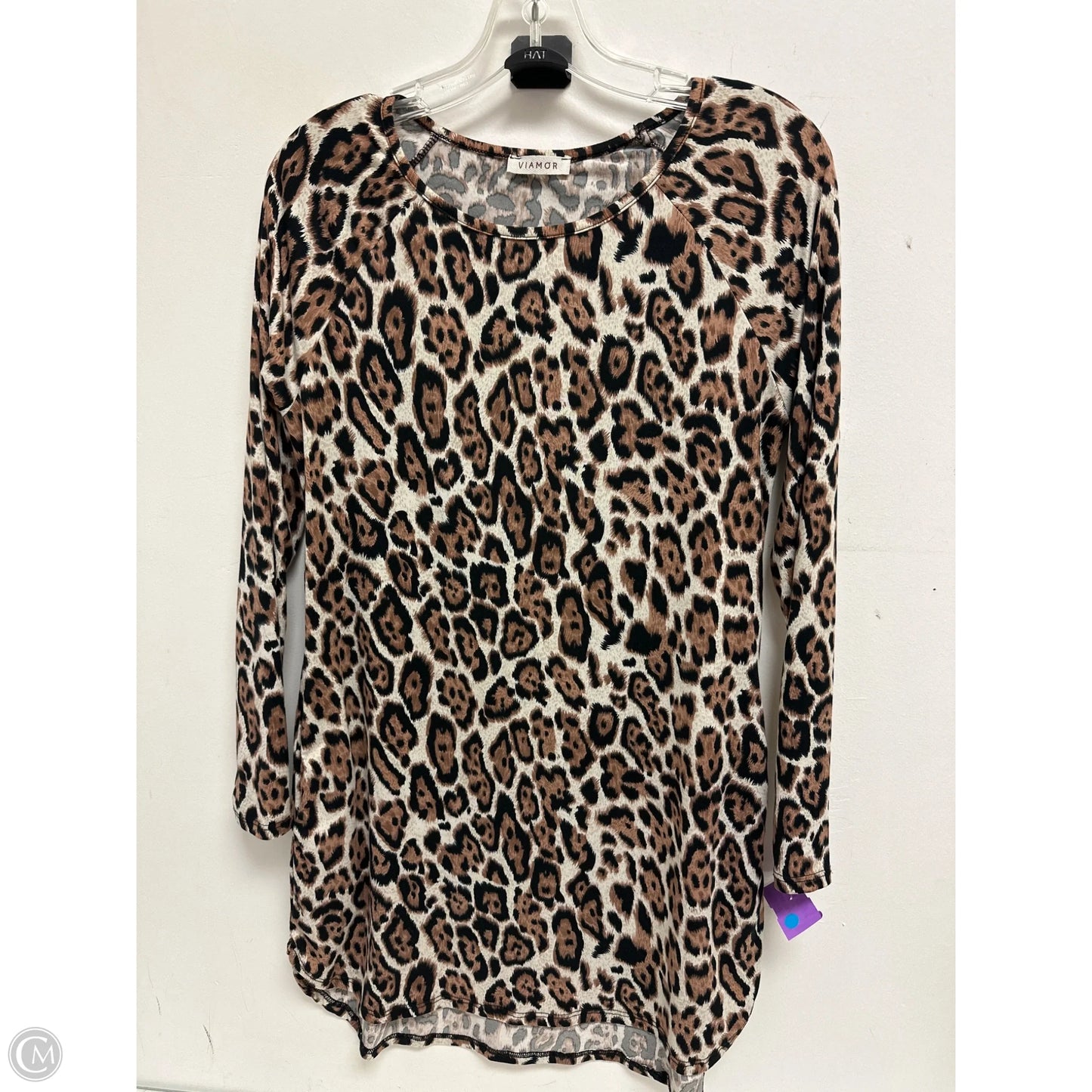 Tunic Long Sleeve By Clothes Mentor In Animal Print, Size: M
