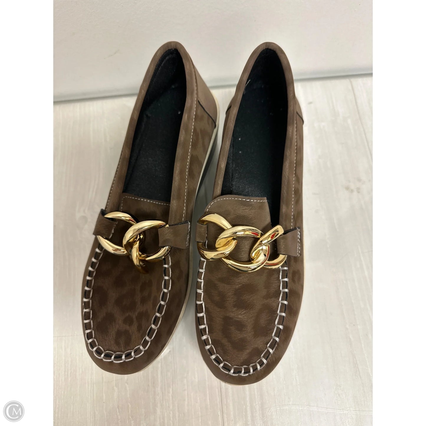 Shoes Flats By Clothes Mentor In Animal Print, Size: 7.5