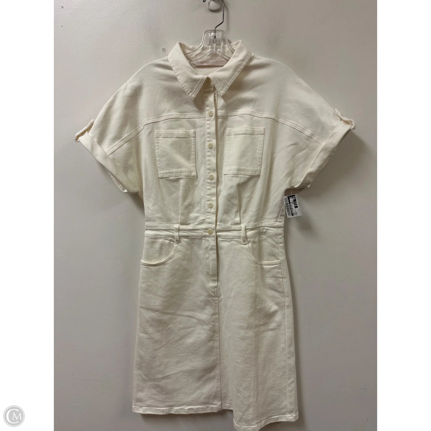 Dress Casual Midi By Clothes Mentor In Cream, Size: M