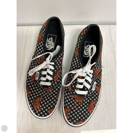 Shoes Sneakers By Vans In Black & Orange, Size: 8.5