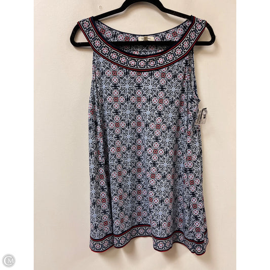 Top Sleeveless By Max Studio In Blue & Red, Size: L