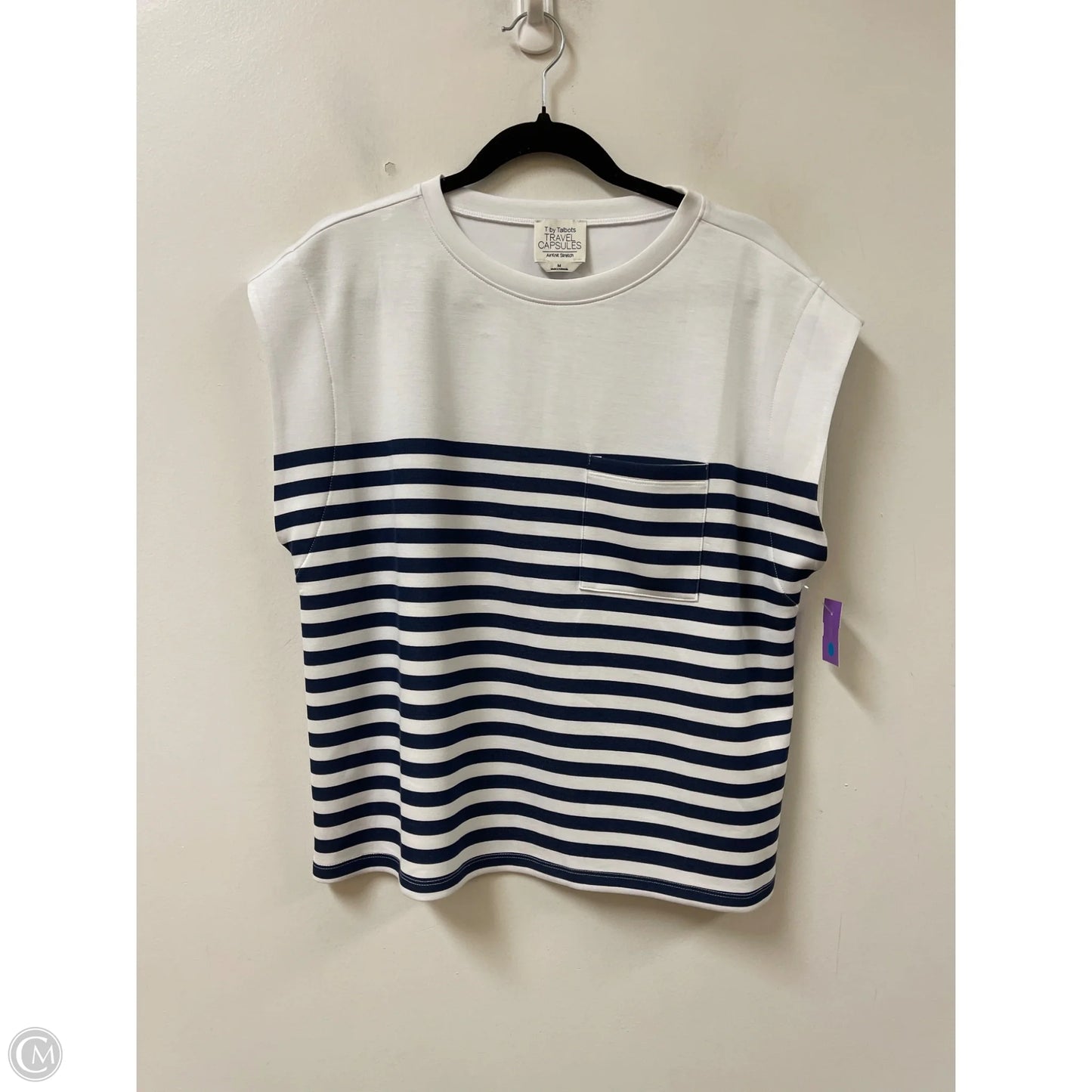 Top Short Sleeve By Talbots In Blue, Size: M