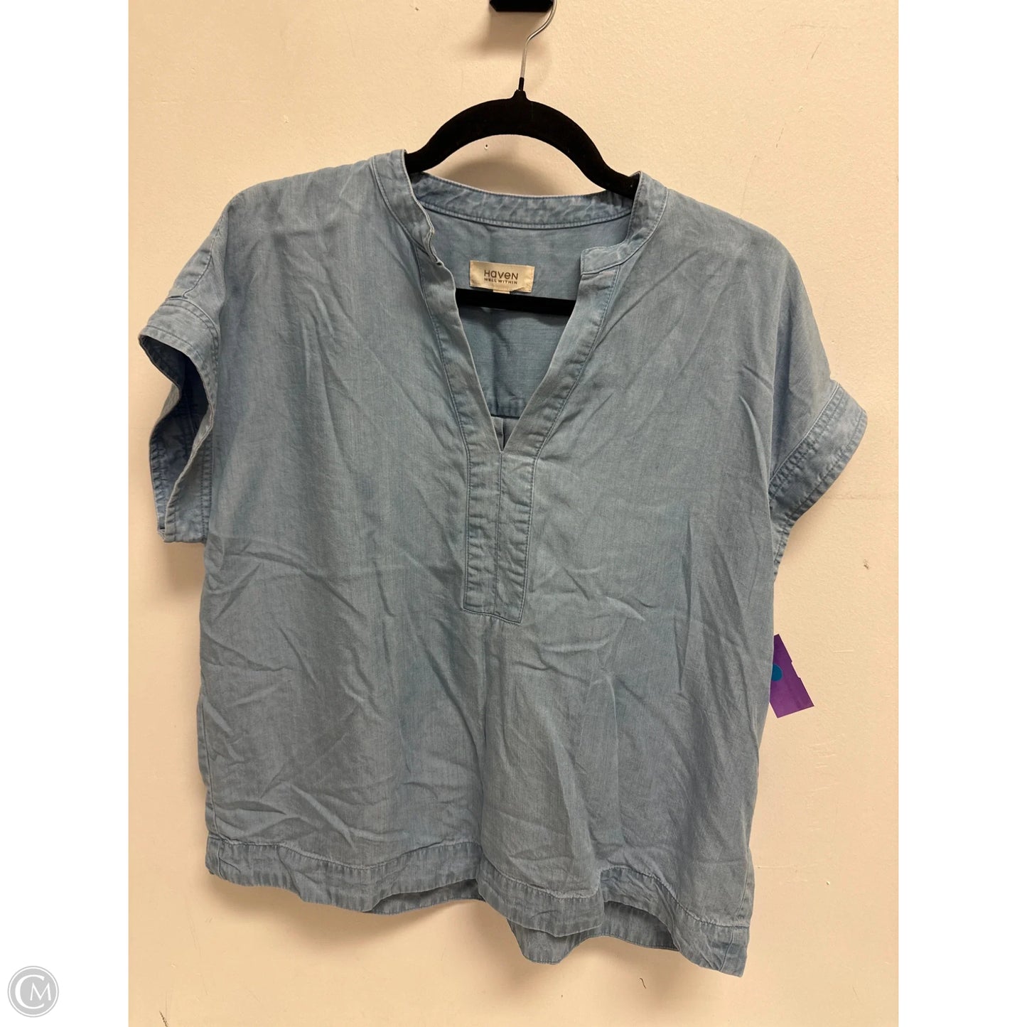 Top Short Sleeve By Haven In Blue, Size: M