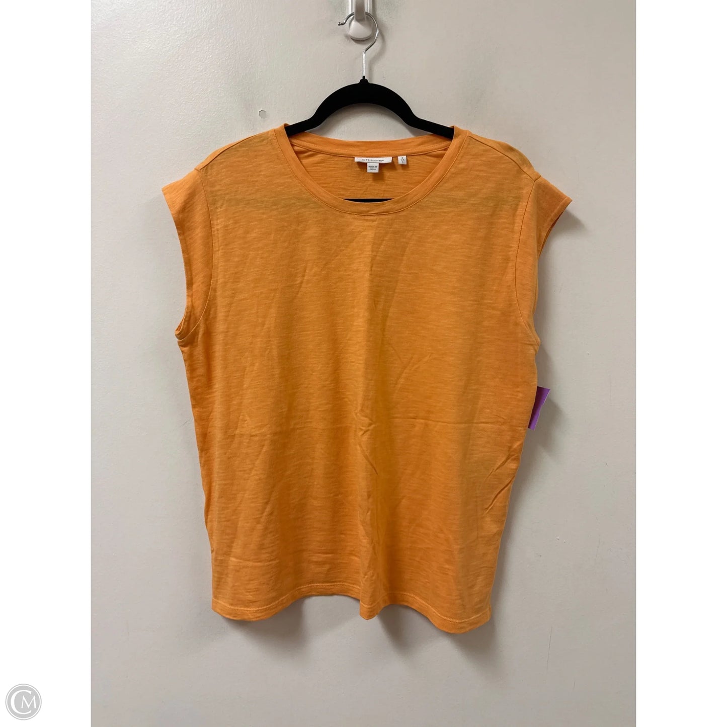 Top Sleeveless By Chicos In Orange, Size: L