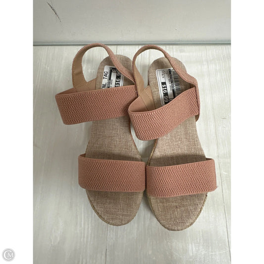 Sandals Heels Wedge By Clothes Mentor In Pink, Size: 8.5