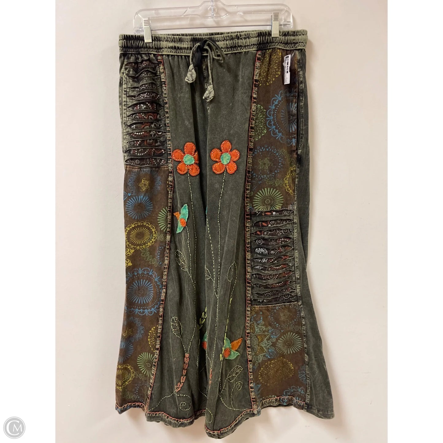 Pants Wide Leg By Earthbound In Green, Size: 12