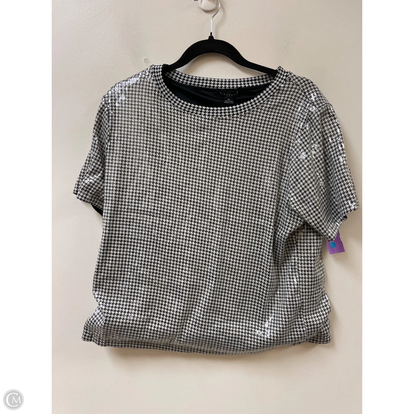 Top Short Sleeve By Sanctuary In Black & White, Size: Xl
