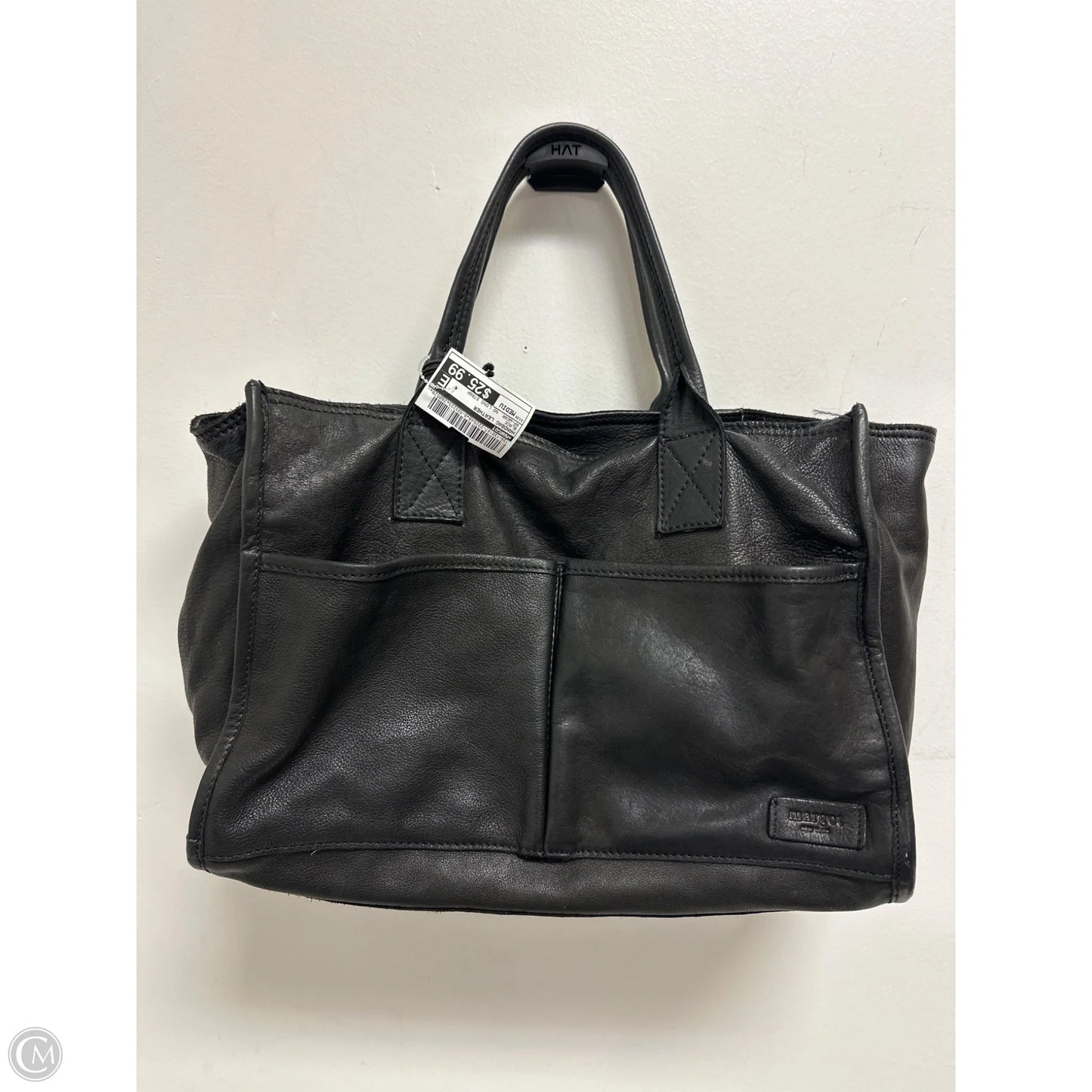 Handbag Leather By Margot, Size: Medium
