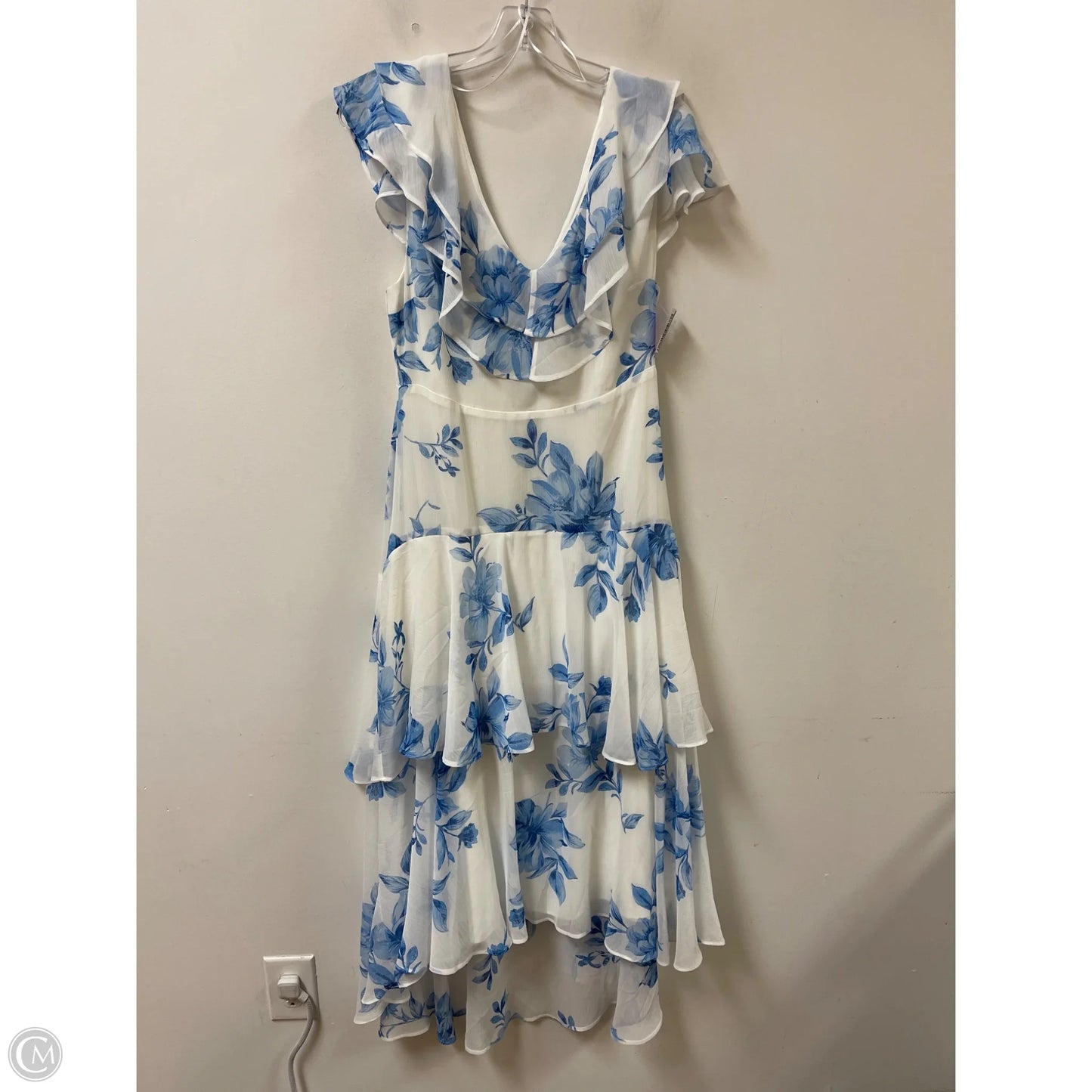 Dress Casual Maxi By Sugar Lips In Blue & White, Size: M