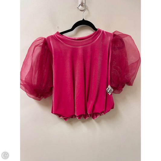 Top Short Sleeve By Maeve In Pink, Size: M