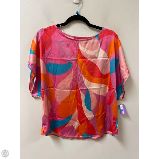 Top Short Sleeve By Flying Tomato In Multi-colored, Size: M