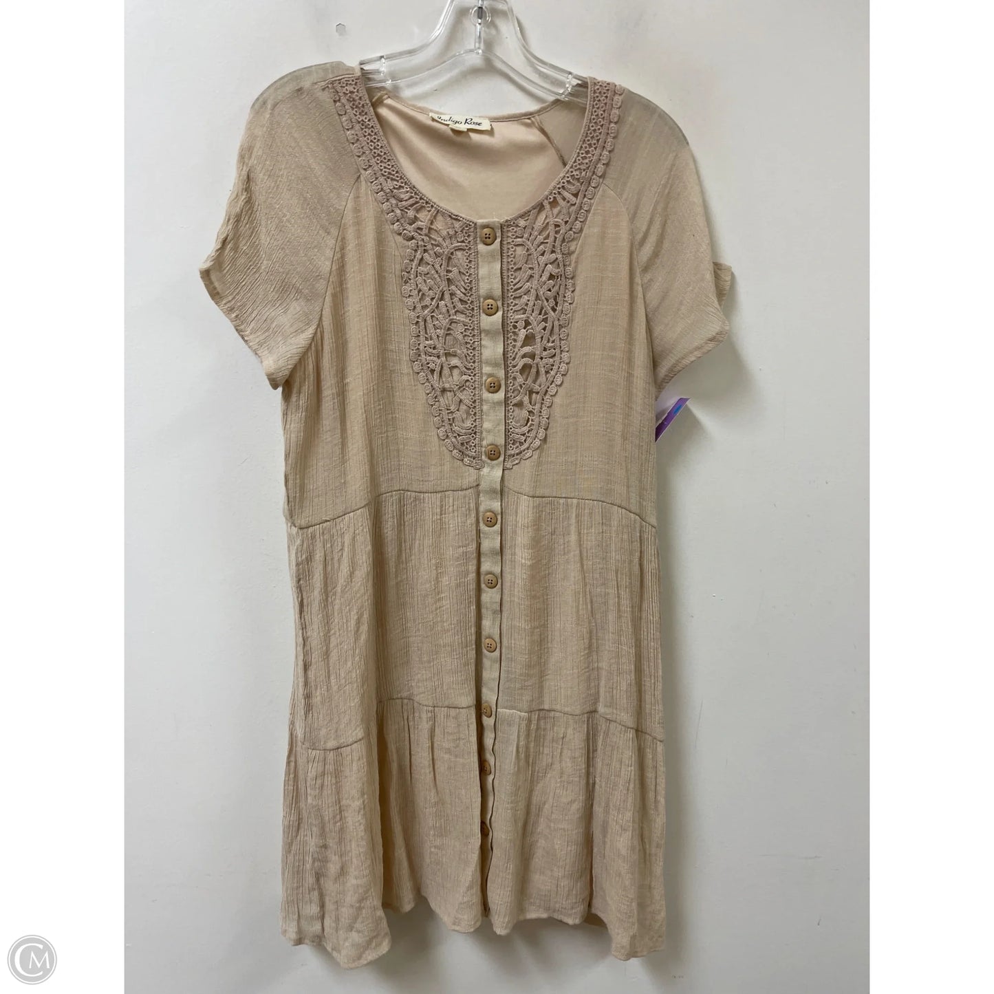 Dress Casual Short By Indigo Rose In Cream, Size: Xl