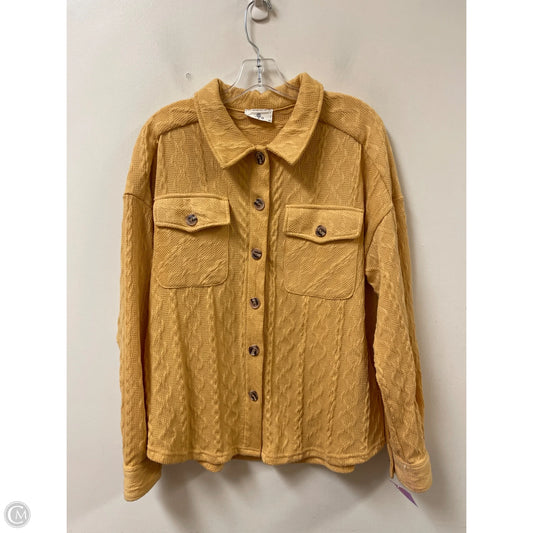 Jacket Shirt By Clothes Mentor In Yellow, Size: M