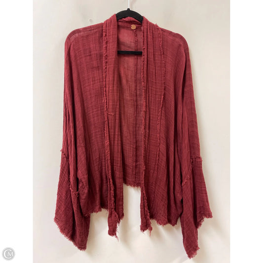 Sweater Cardigan By Free People In Red, Size: L