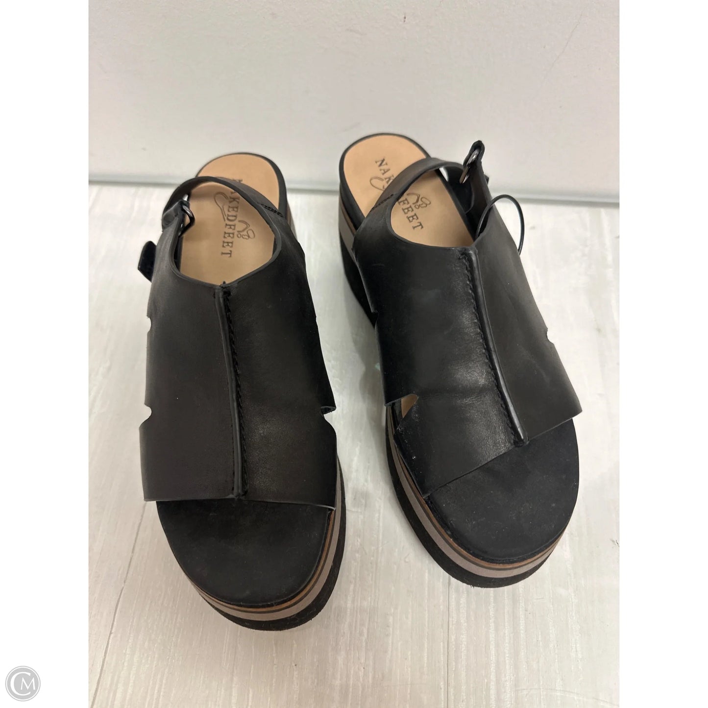 Sandals Heels Platform By Cmb In Black, Size: 6.5