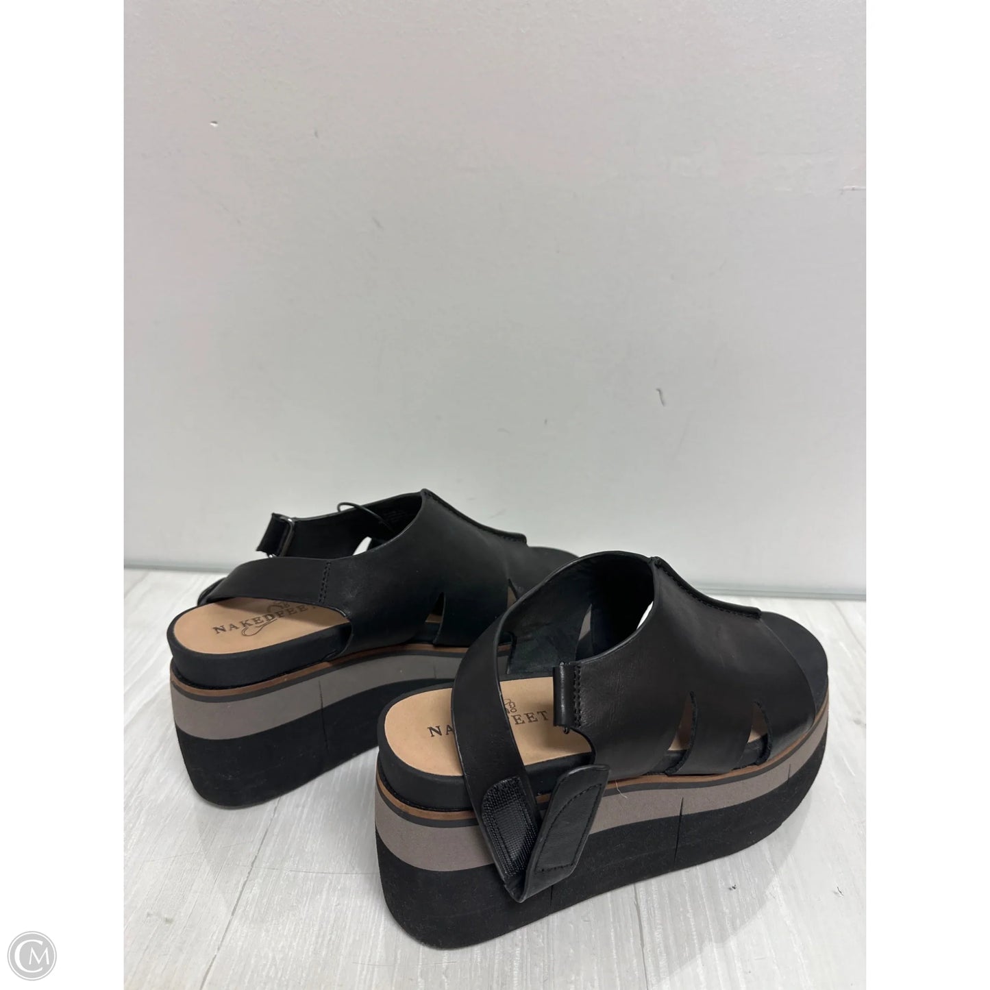 Sandals Heels Platform By Cmb In Black, Size: 6.5