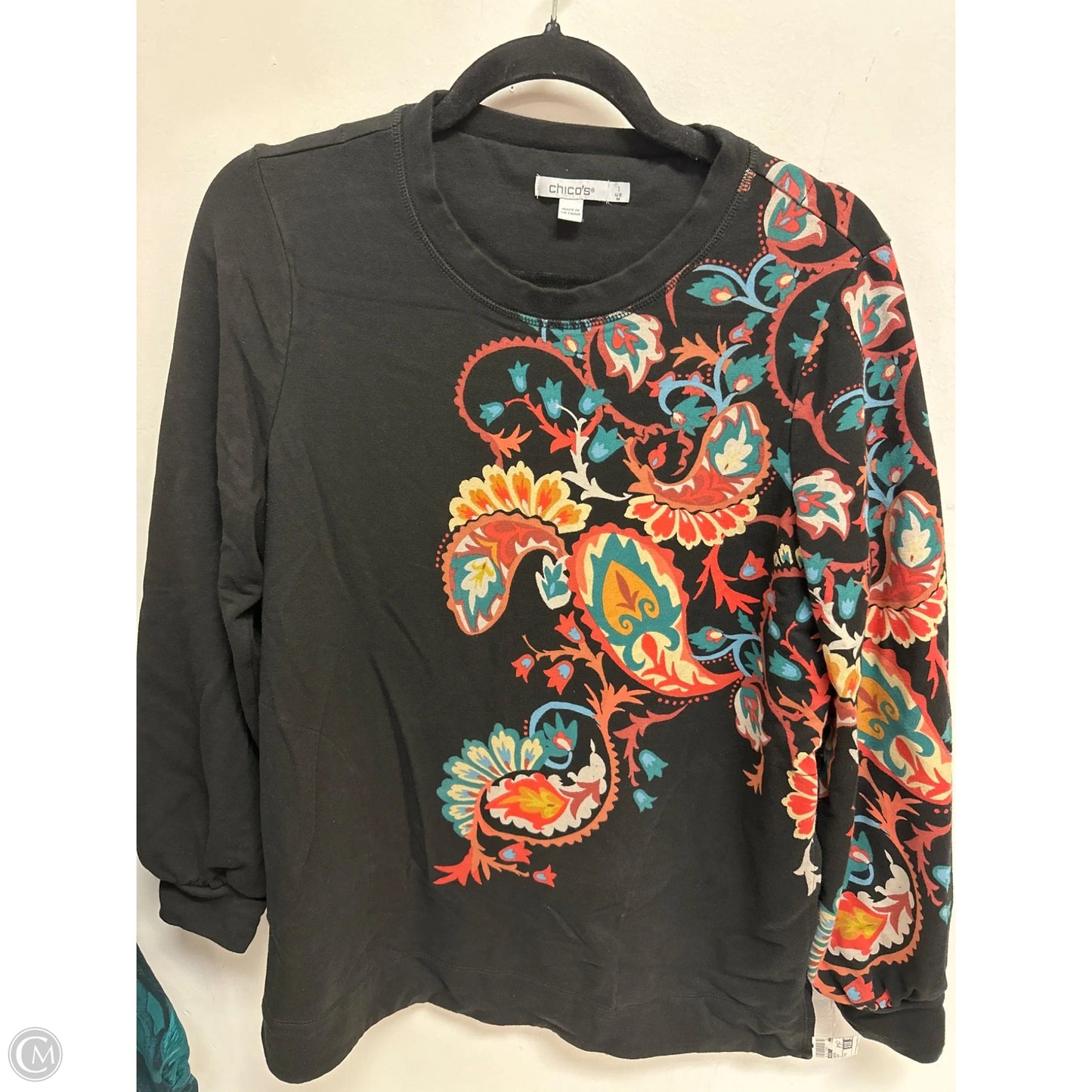 Sweater By Chicos In Black, Size: M