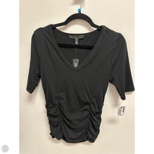 Top Short Sleeve By White House Black Market In Black, Size: S