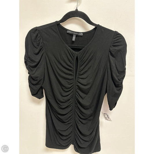 Top Short Sleeve By White House Black Market In Black, Size: S
