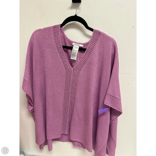 Poncho By Chicos In Purple, Size: Xl