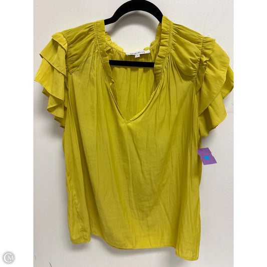 Top Short Sleeve By Rose And Olive In Yellow, Size: L
