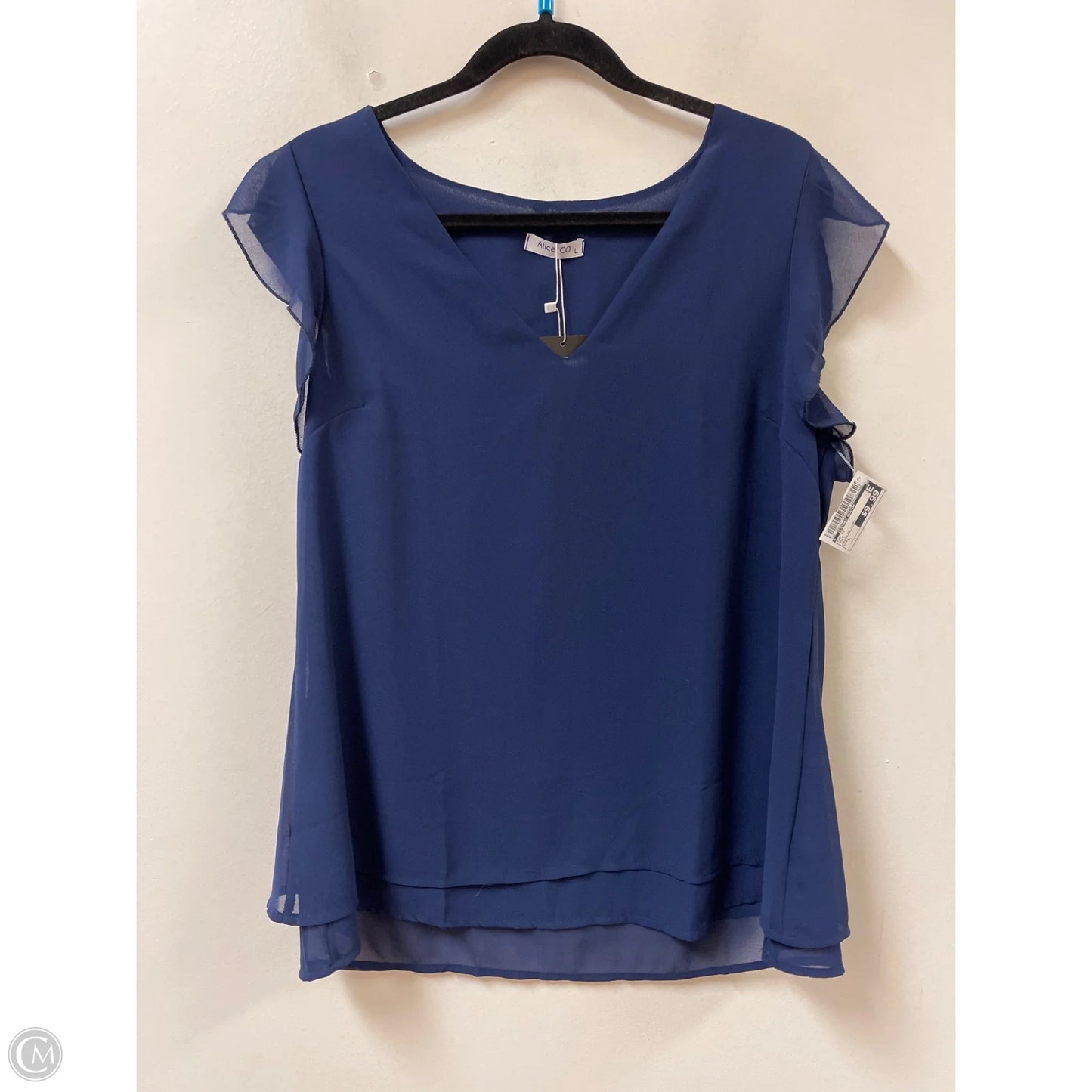 Top Short Sleeve By Clothes Mentor In Blue, Size: L