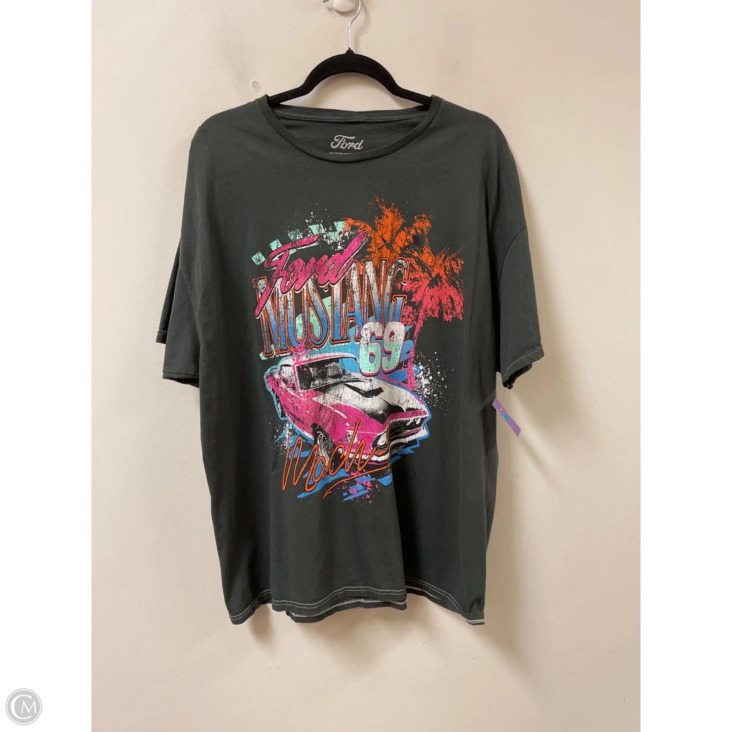 Top Short Sleeve By Clothes Mentor In Grey, Size: Xl
