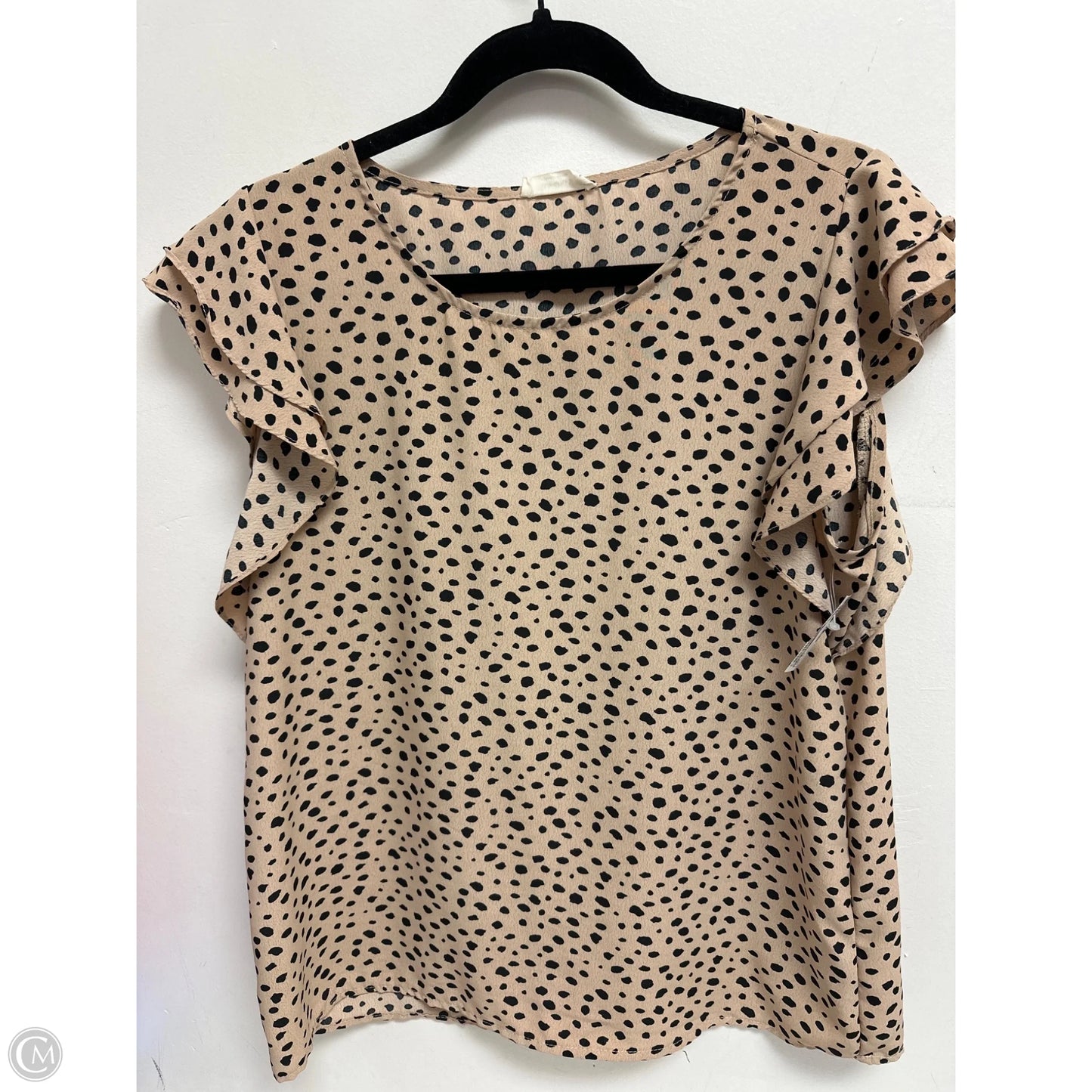 Top Short Sleeve By Les Amis In Animal Print, Size: L