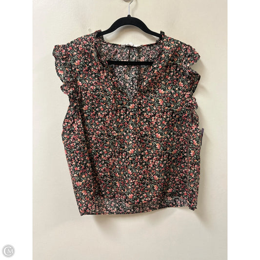 Top Short Sleeve By Bb Dakota In Floral Print, Size: 1x
