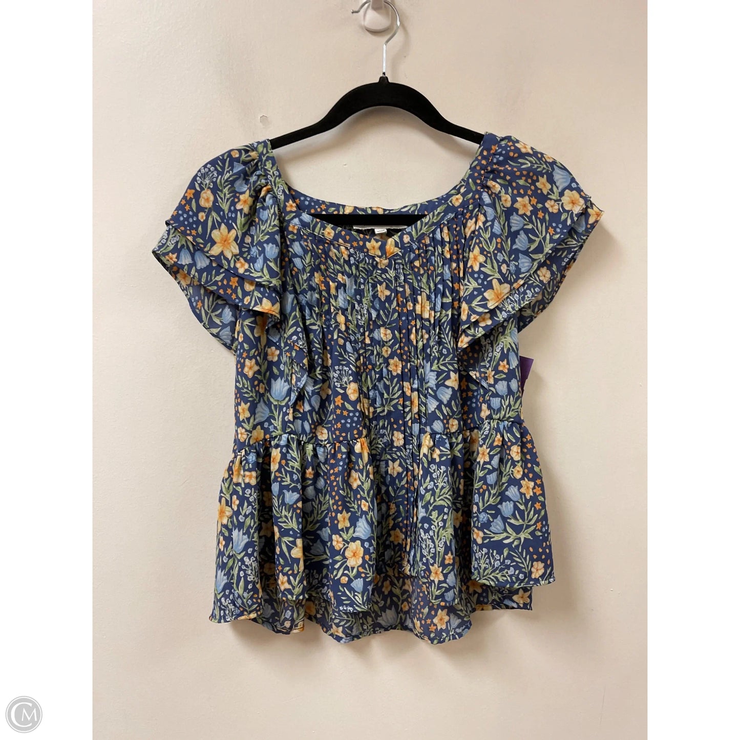 Top Short Sleeve By Rose And Olive In Floral Print, Size: Xs
