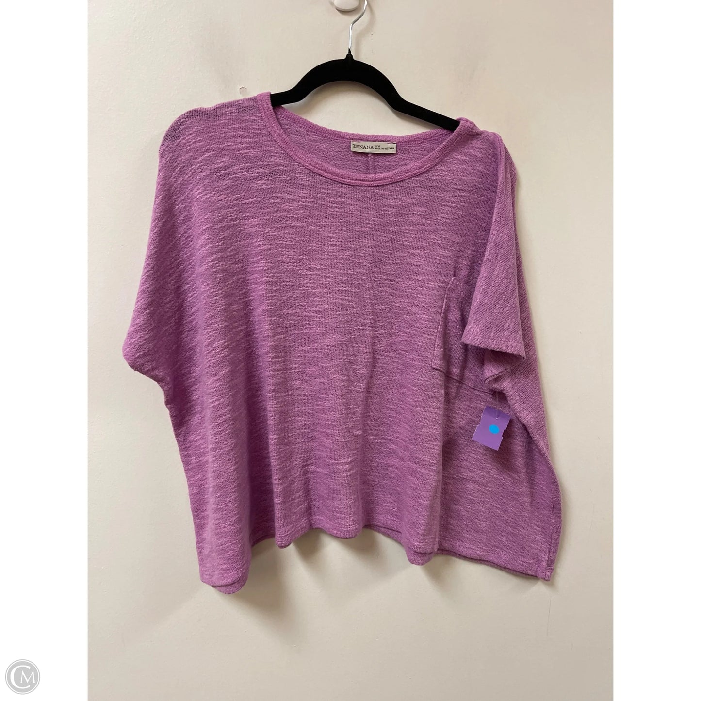 Top Short Sleeve By Zenana Outfitters In Purple, Size: M