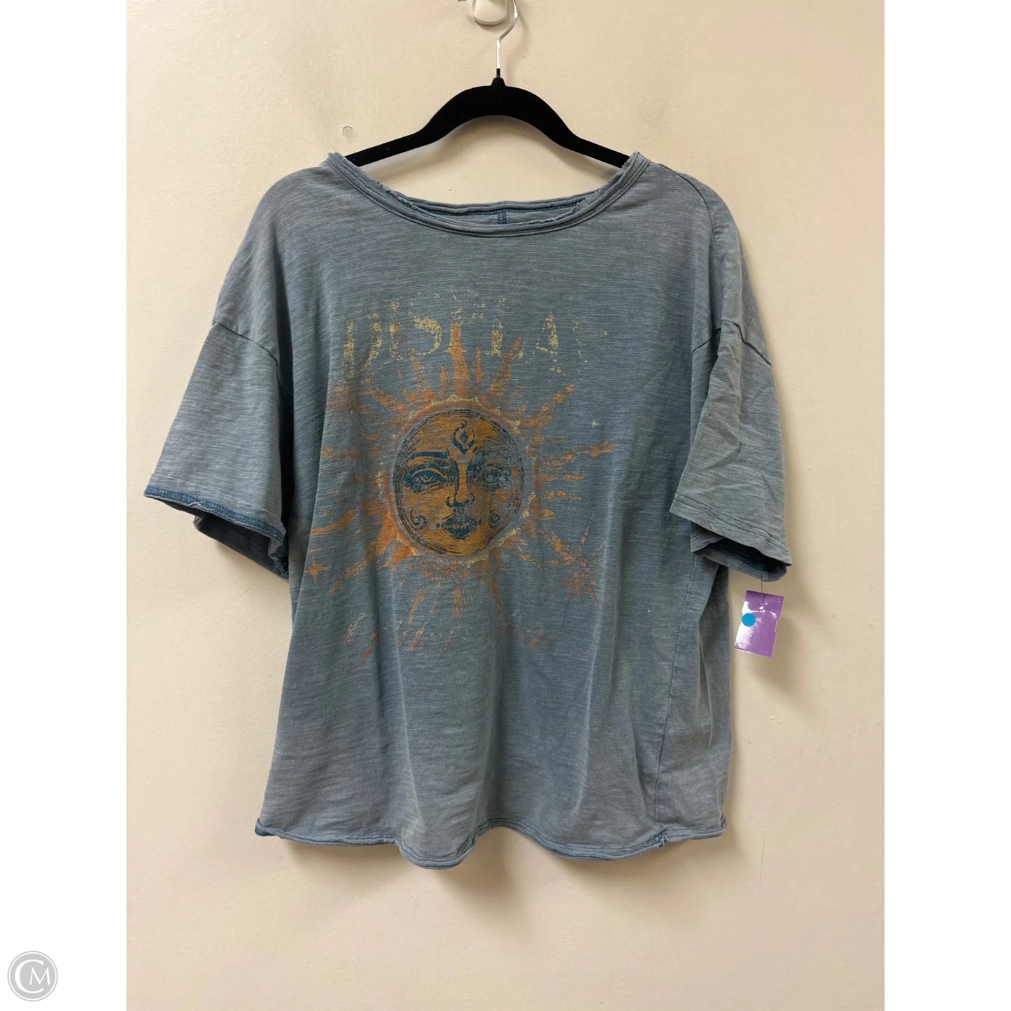Top Short Sleeve By Shein In Blue, Size: S
