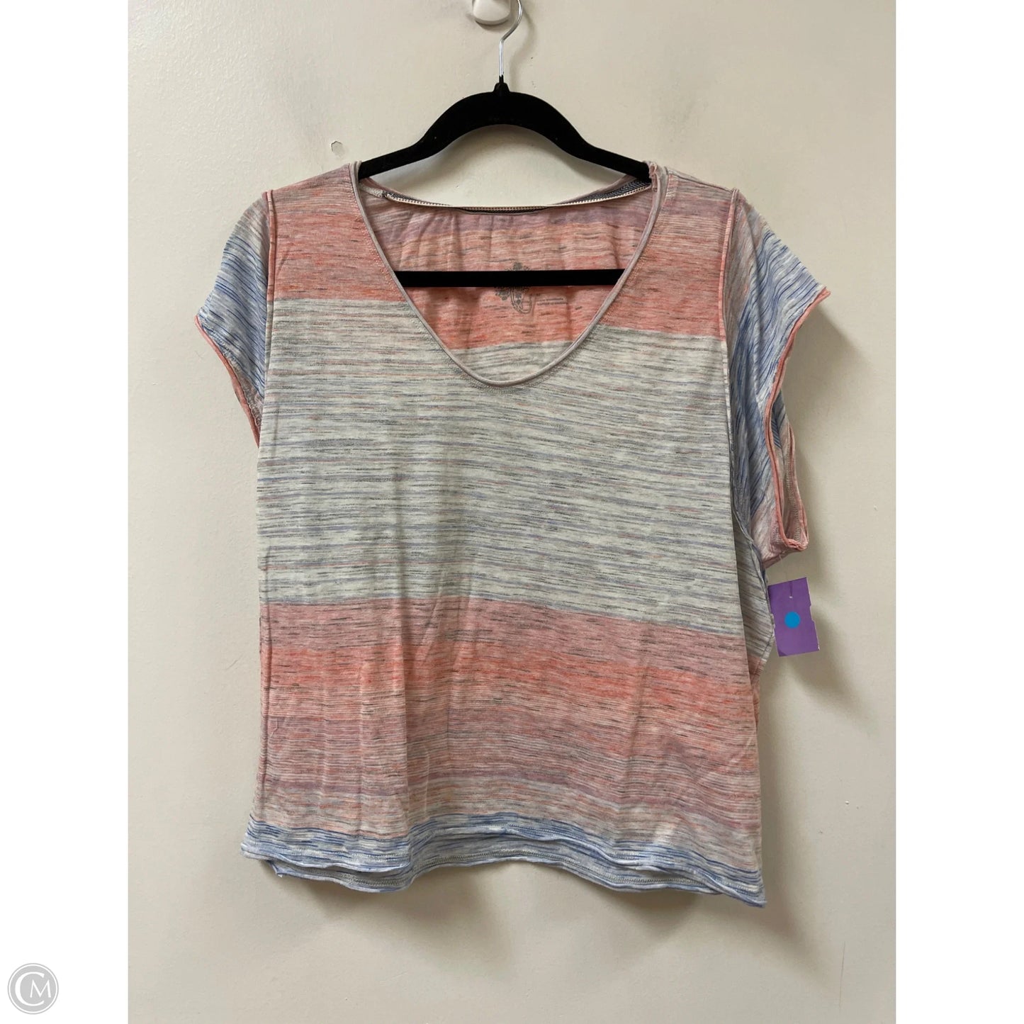 Top Short Sleeve By Pilcro In Blue & Red, Size: M