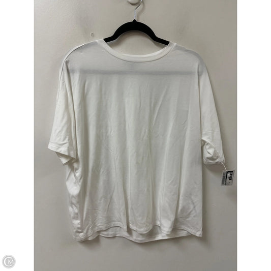 Top Short Sleeve By Eileen Fisher In White, Size: Xs
