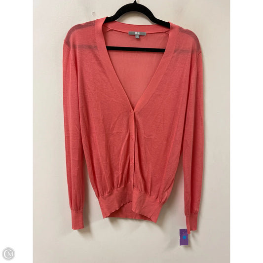 Sweater Cardigan By Uniqlo In Coral, Size: Xl