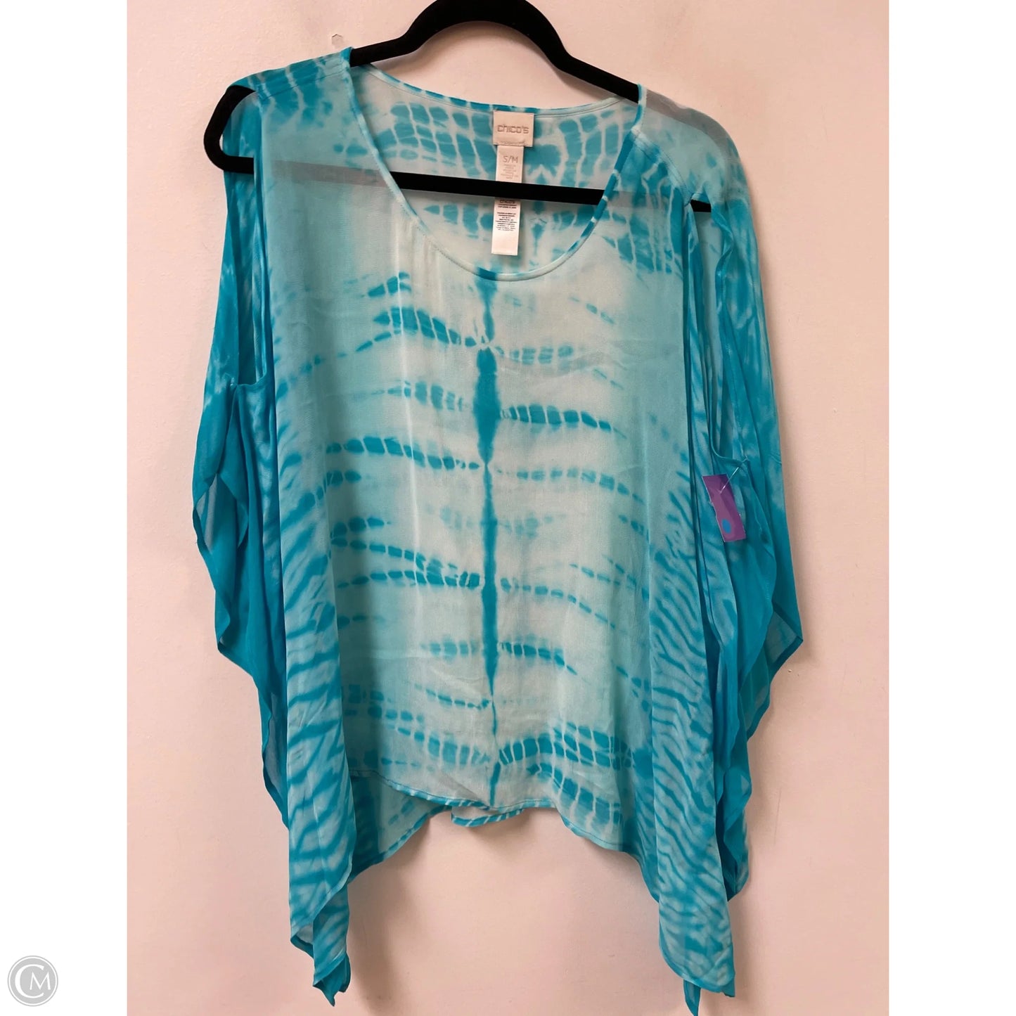 Tunic Short Sleeve By Chicos In Blue, Size: M