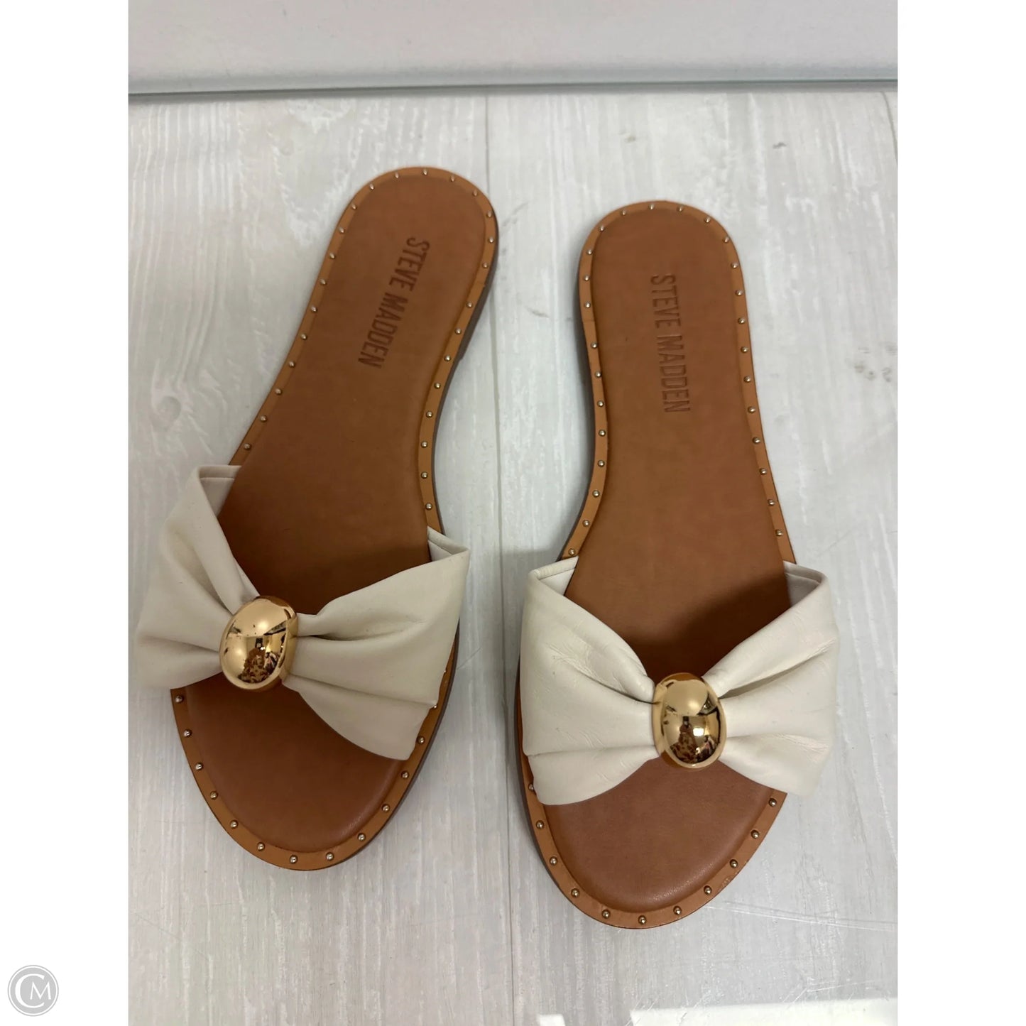 Sandals Flats By Steve Madden In Cream, Size: 8.5