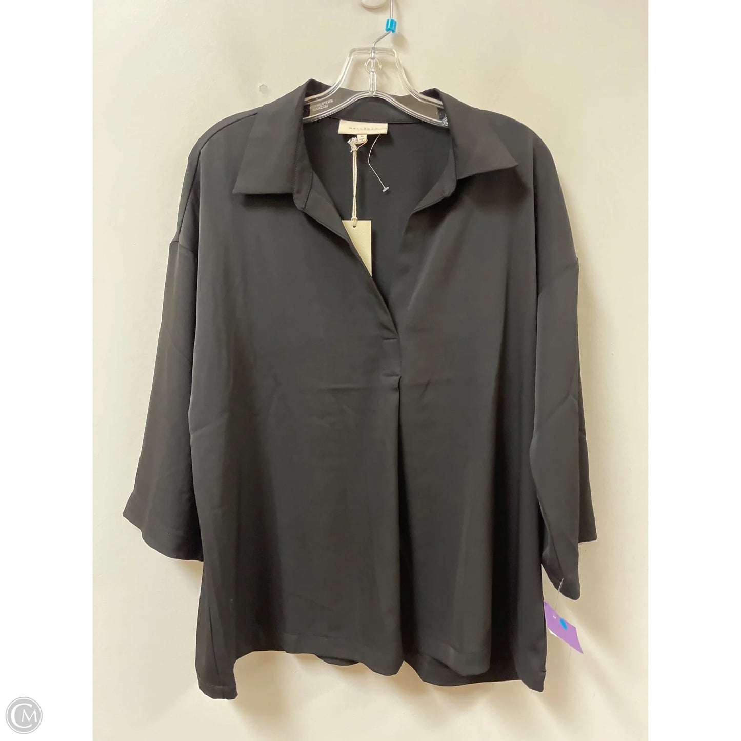 Top Long Sleeve By Melloday In Black, Size: Xl