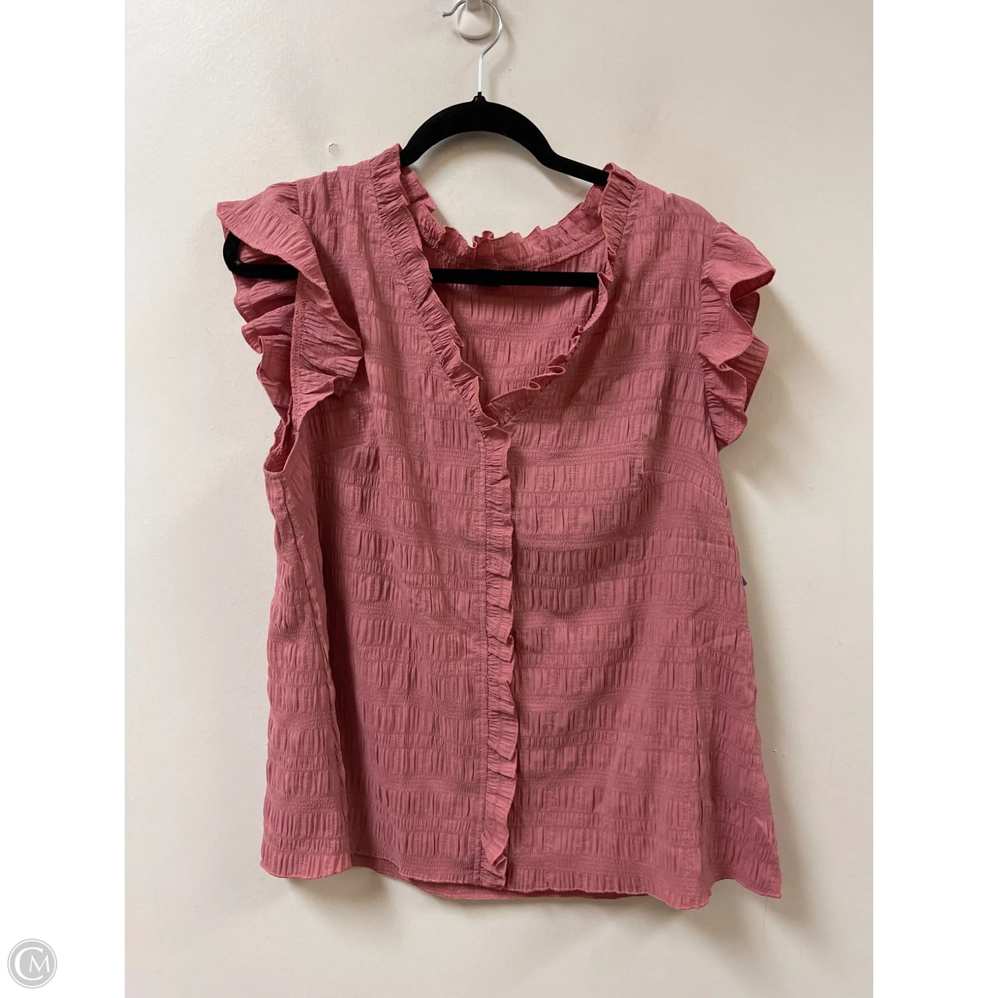 Top Short Sleeve By Clothes Mentor In Pink, Size: 1x
