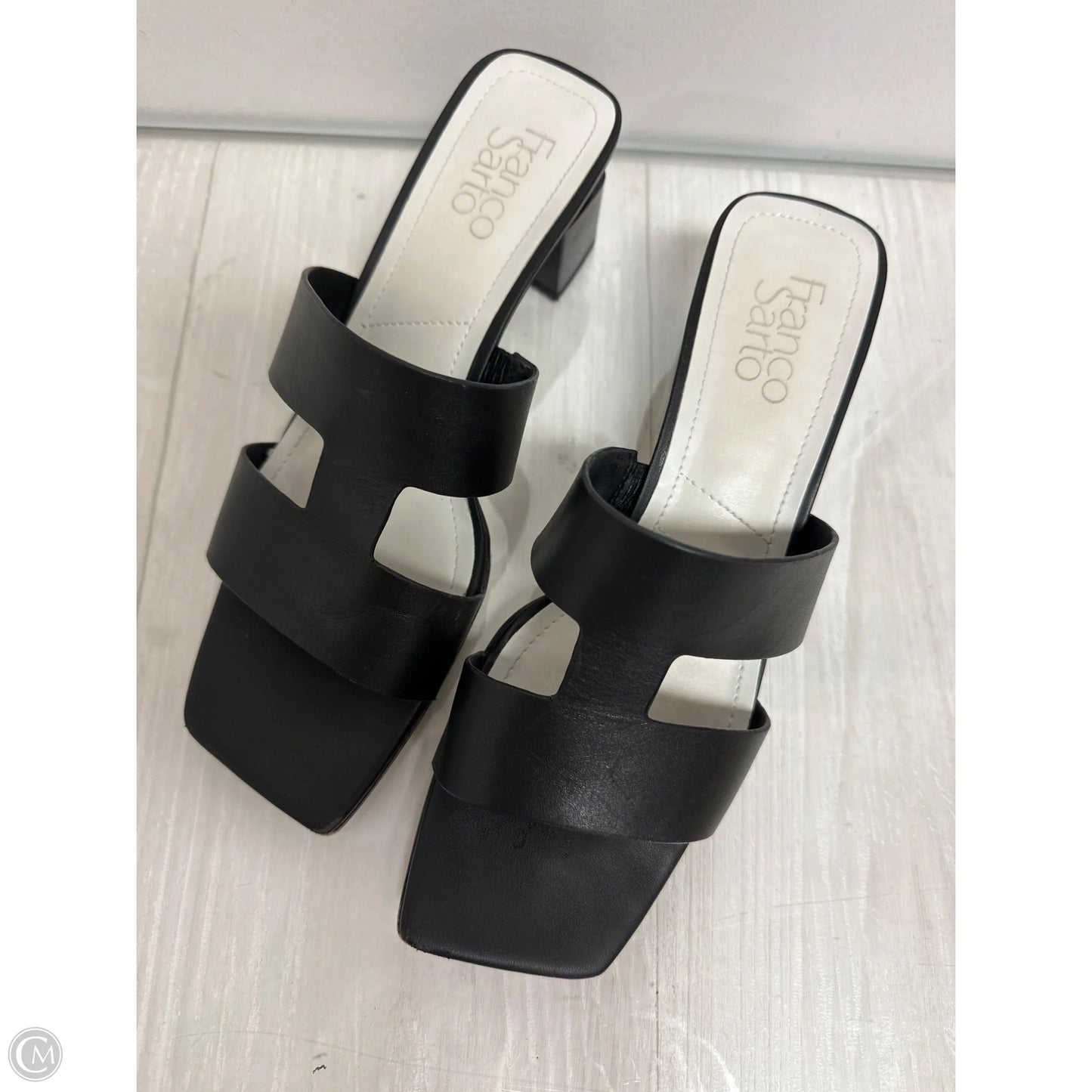 Sandals Heels Block By Franco Sarto In Black, Size: 8